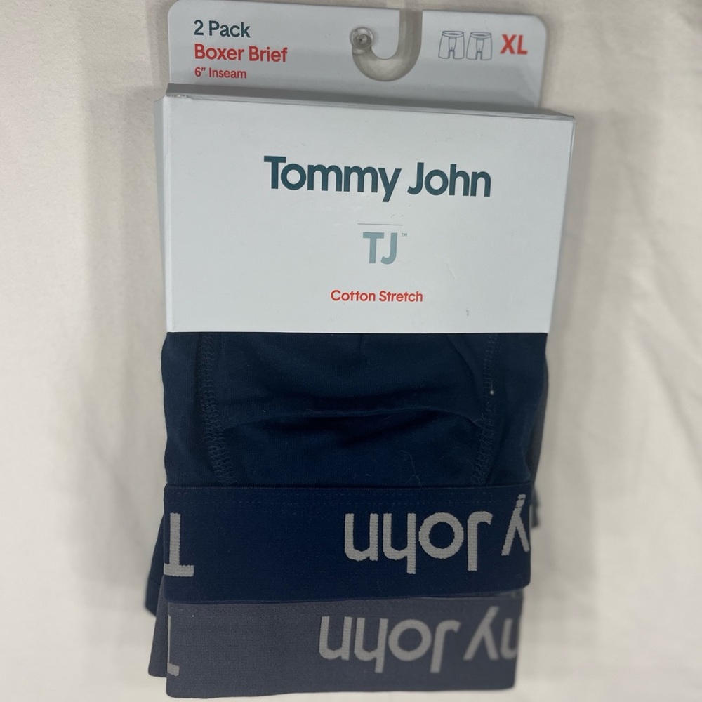 Tommy John 2 Pack (navy & grey) boxer briefs SIZE XL, 6’’ inseam